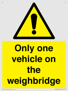Only one vehicle on weighbridge